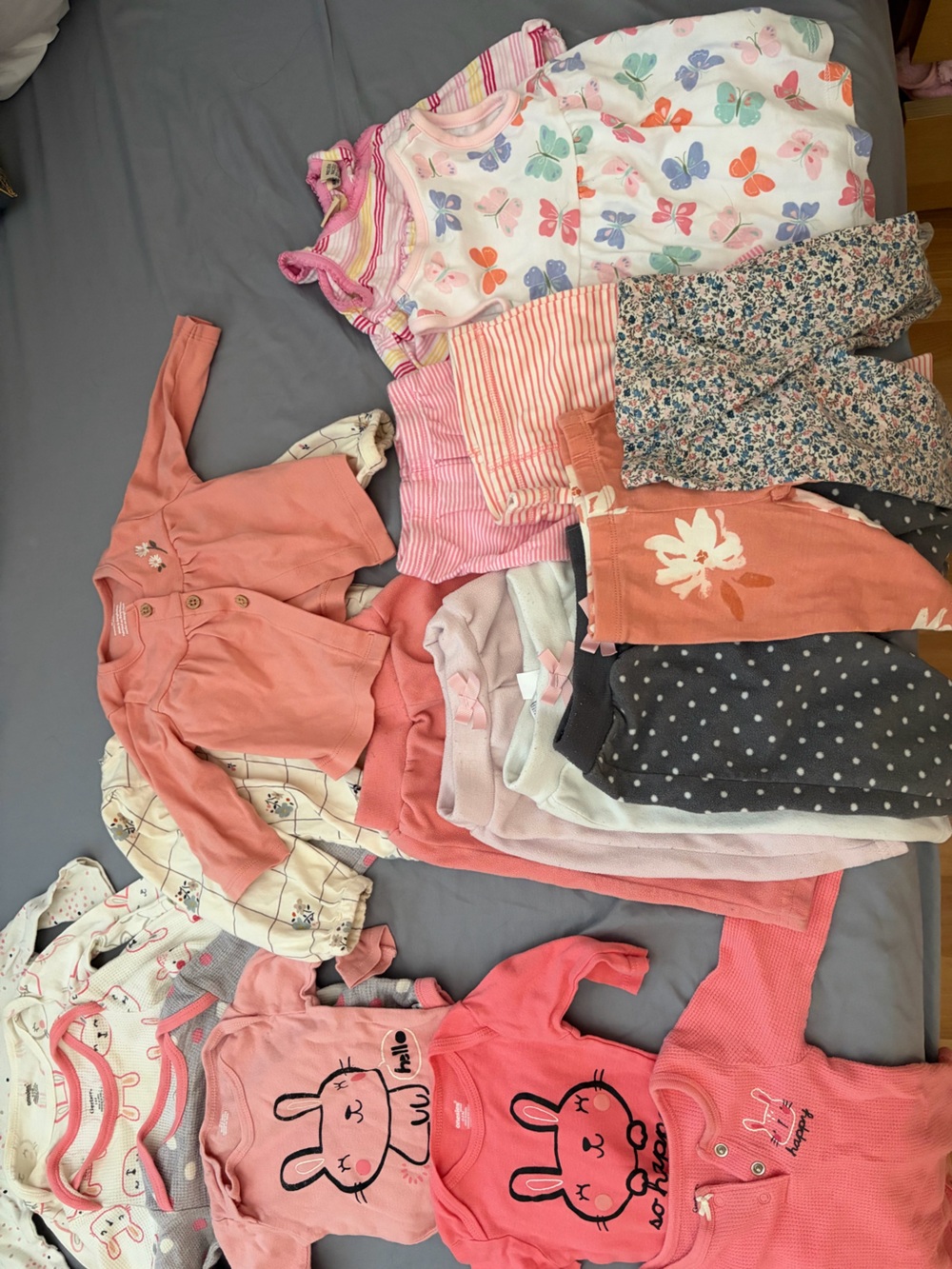 Carters baby girl onesies and clothing 3-6 months